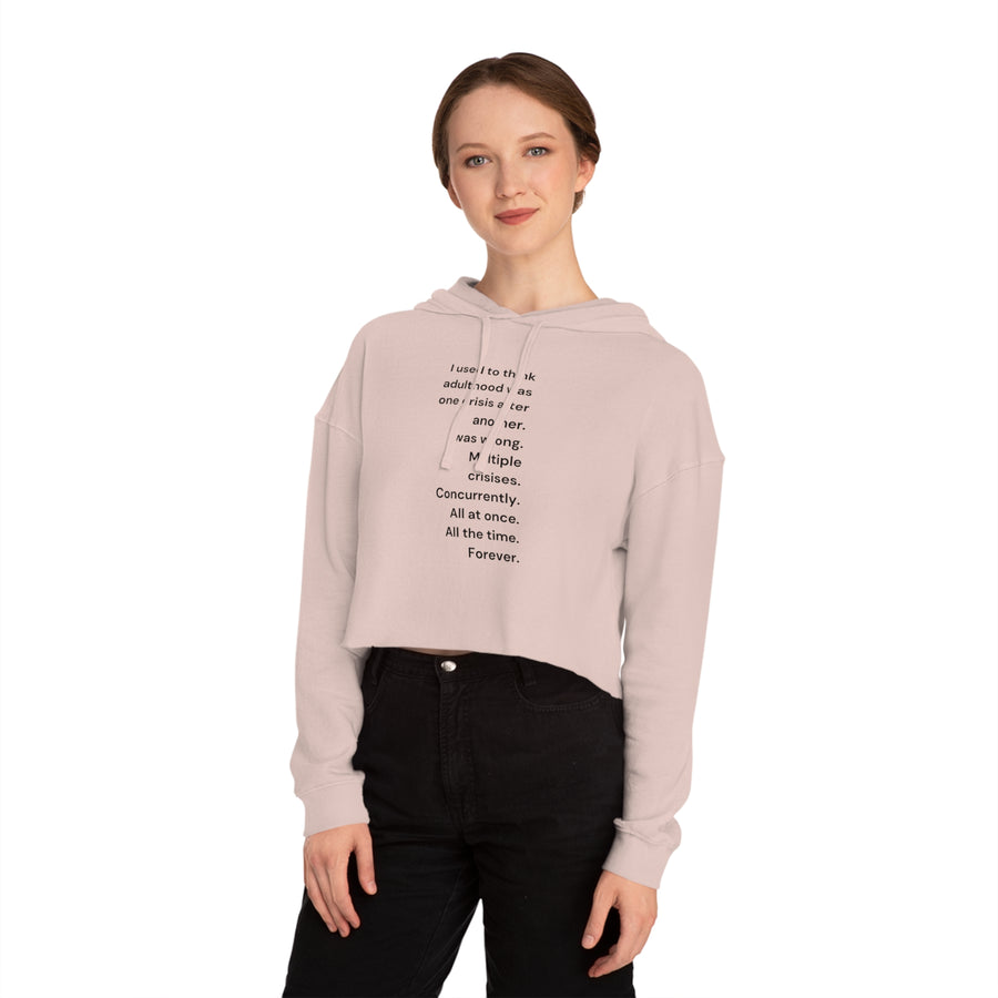 Adulthood - Women’s Cropped Hooded Sweatshirt