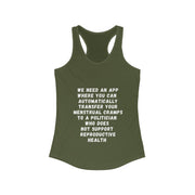 Transfer Menstrual Cramps - Women's Ideal Racerback Tank