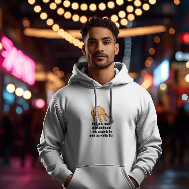 Sassy Cat Hoodie — "I’m not as mean as I could be..." Hooded Sweatshirt