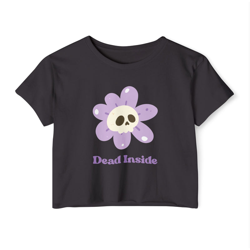 Women's Festival Crop Top - "Dead Inside" Graphic Tee