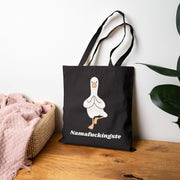 "Namafuckingste" Yoga Goose Tote Bag — Canvas Shopping Bag