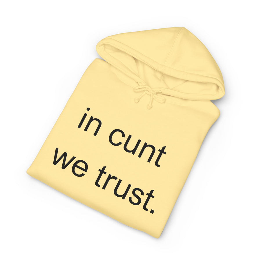 Statement Hoodie — "In Cunt We Trust" Hooded Sweatshirt