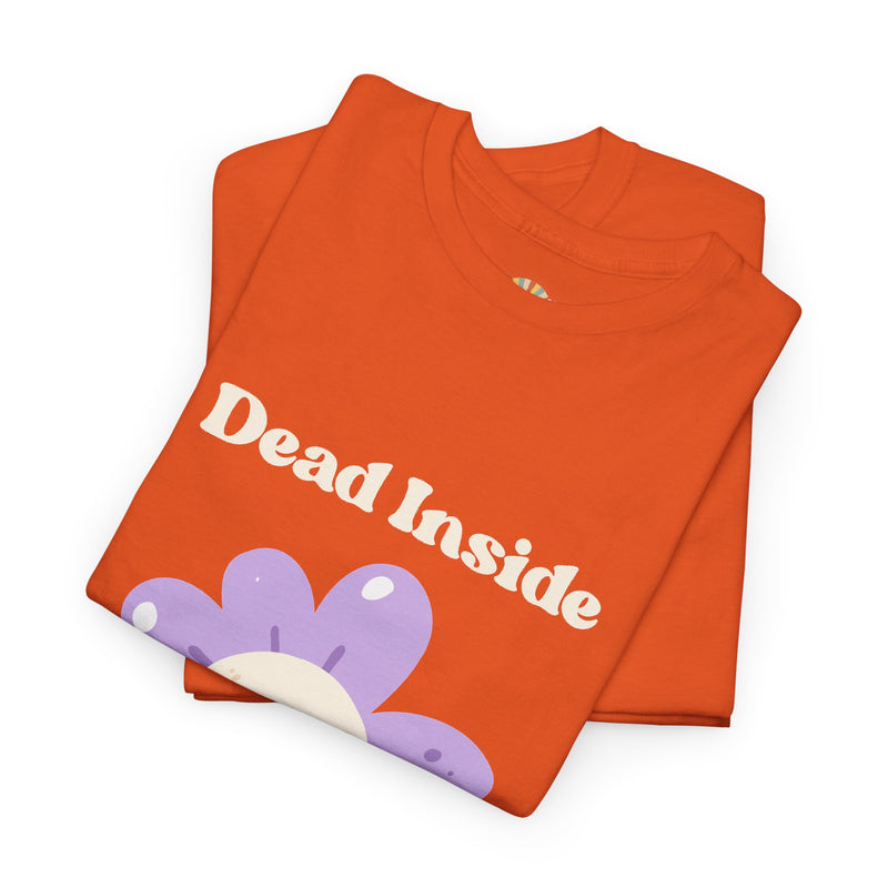 Graphic Tee — "Dead Inside" Skull Flower Mental Health Awareness T-Shirt
