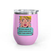 Drunk Me Pop Art Wine Tumbler - Stainless Steel 12oz
