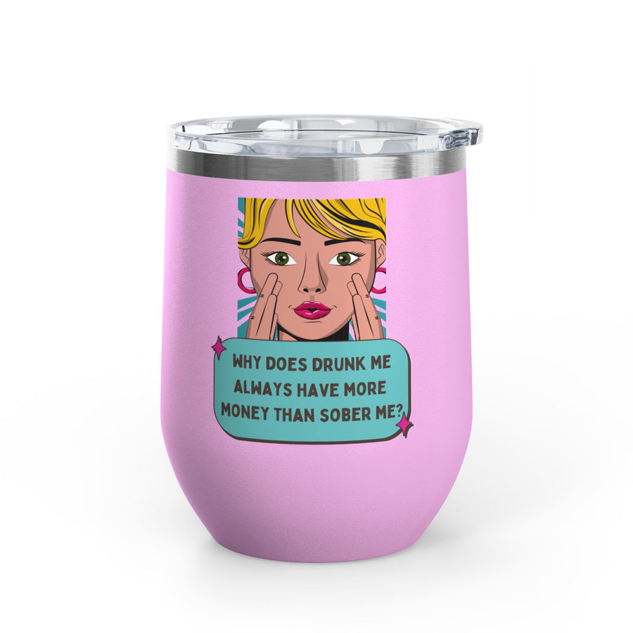 Drunk Me Pop Art Wine Tumbler - Stainless Steel 12oz