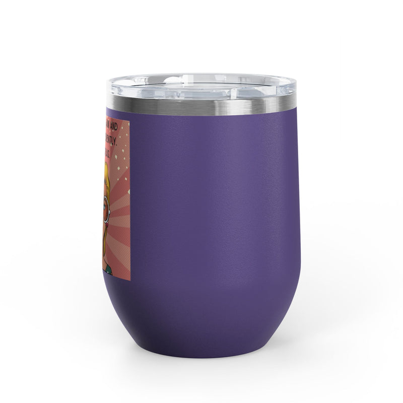 Retro Pop Art "14 Again" Insulated Stainless Steel 12oz Wine Tumbler