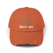 "Blow Me" Dandelion Cap — Distressed Baseball Hat
