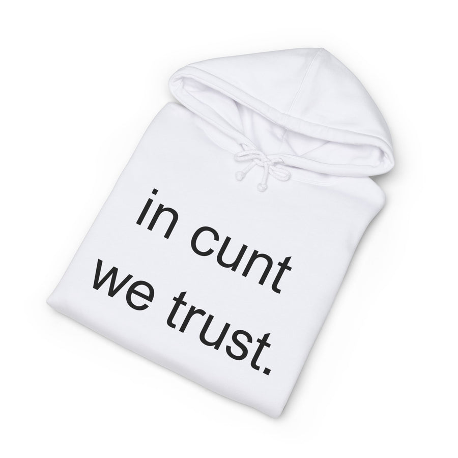 Statement Hoodie — "In Cunt We Trust" Hooded Sweatshirt