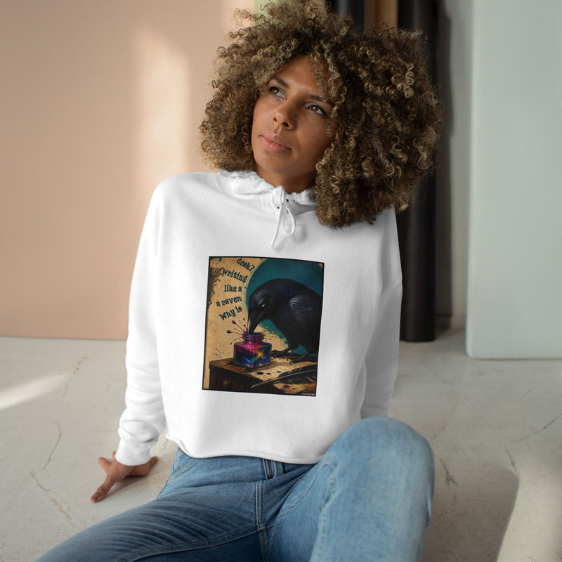 Wonderland "Why is a Raven Like a Writing Desk" Lane Seven Crop Hoodie
