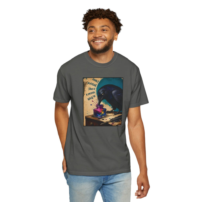 'Why is a Raven Like a Writing Desk' Wonderland T-Shirt — Comfort Colors 1717 Graphic Tee