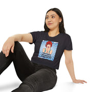 Festival Crop Top T-shirt — "I Need to Teach My Facial Expressions to Use Their Inside Voice" Pop Art Graphic Tee