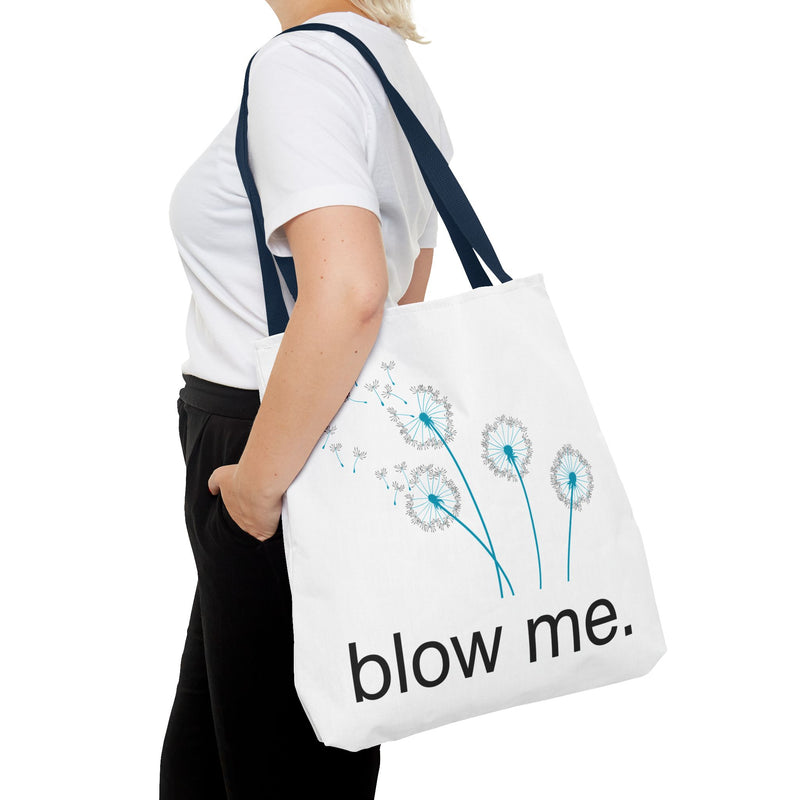 Large 18" x 18" Tote Bag — Dandelion "Blow Me" Tote