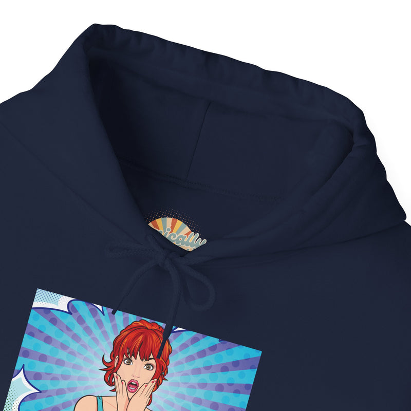 Pop Art Hoodie — 'Facial Expressions' Graphic Hooded Sweatshirt