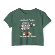 Festival Crop Top T-shirt— “So Much Panic… Not Enough Disco” Graphic Tee