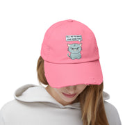 Sassy Cat Distressed Cap — "Tell Me To Smile One More Time" Baseball Hat