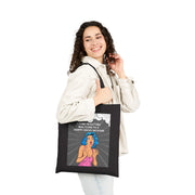 Retro Pop Art Tote Bag - "I Think I'm Getting Real Close to a Grippy Socks Vacation" Cotton Canvas Shopper