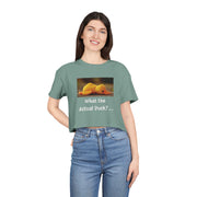 Exhausted Duckling Crop Tee — "What the Actual Duck?" Graphic T-shirt Top