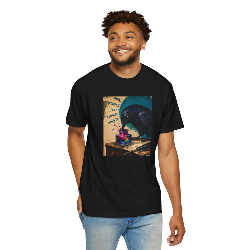 'Why is a Raven Like a Writing Desk' Wonderland T-Shirt — Comfort Colors 1717 Graphic Tee