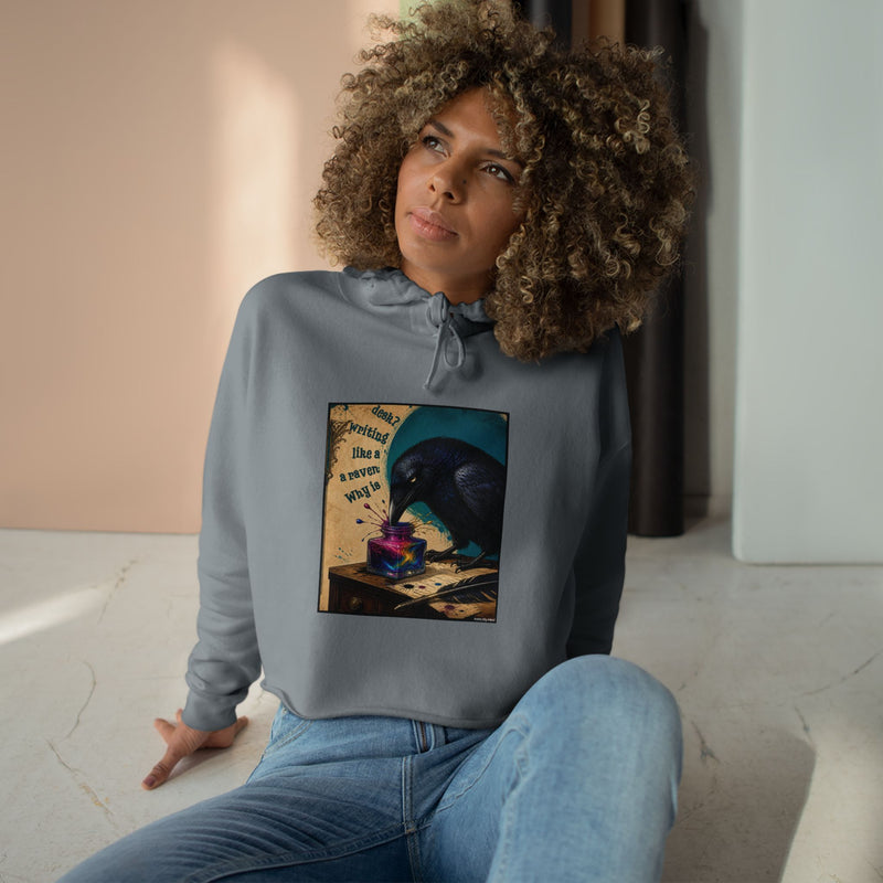 Wonderland "Why is a Raven Like a Writing Desk" Lane Seven Crop Hoodie