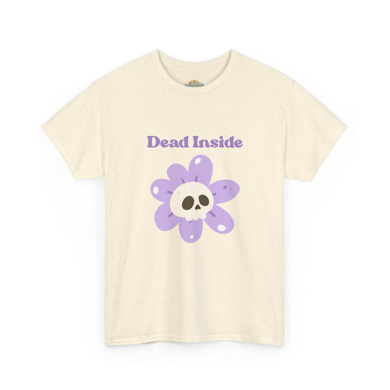Graphic Tee — "Dead Inside" Skull Flower Mental Health Awareness T-Shirt