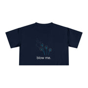 Crop Tee — Dandelion 'blow me.' Graphic T-Shirt Top