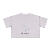 Crop Tee — Dandelion 'blow me.' Graphic T-Shirt Top