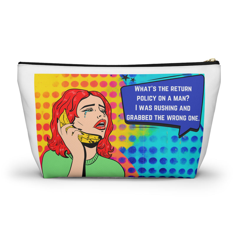 Pop Art Large Travel Bag — "What's the return policy on a man?"