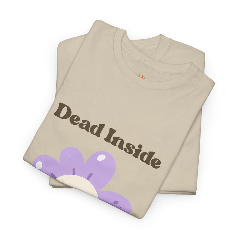 Graphic Tee — "Dead Inside" Skull Flower Mental Health Awareness T-Shirt