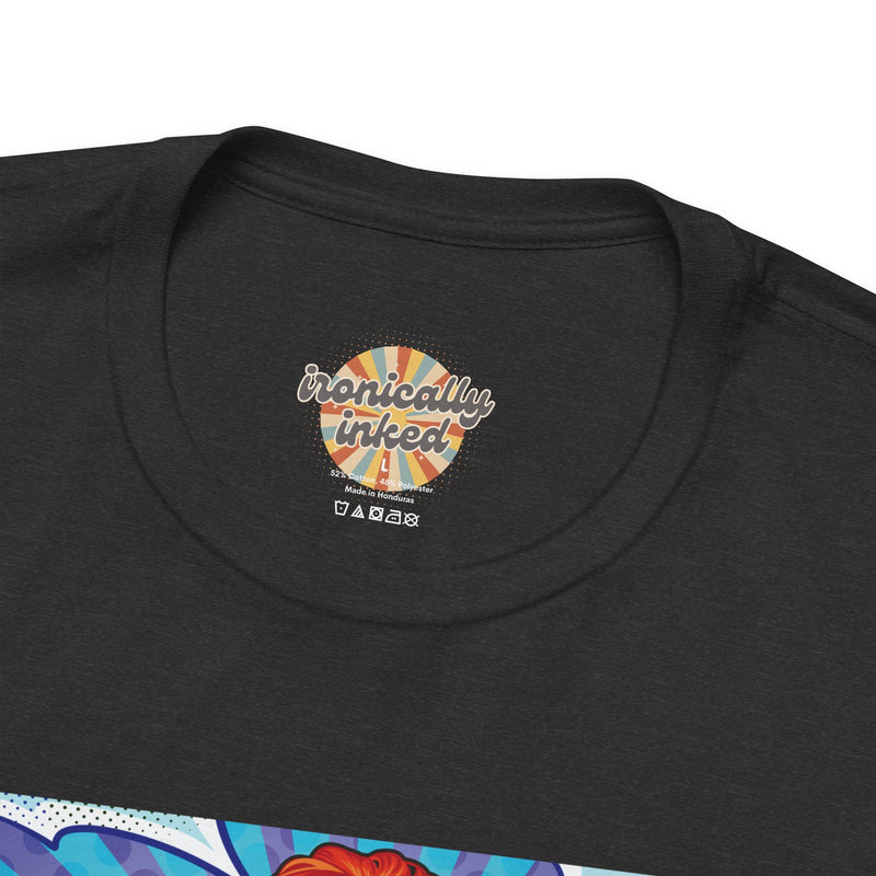 Retro Pop Art Tee – "I Need to Teach My Facial Expressions to Use Their Inside Voice" Graphic T-Shirt