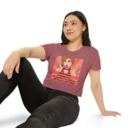 Pop Art Crop Top T-shirt — "Being Responsible Adult Every Single Day?" Graphic Tee for Women
