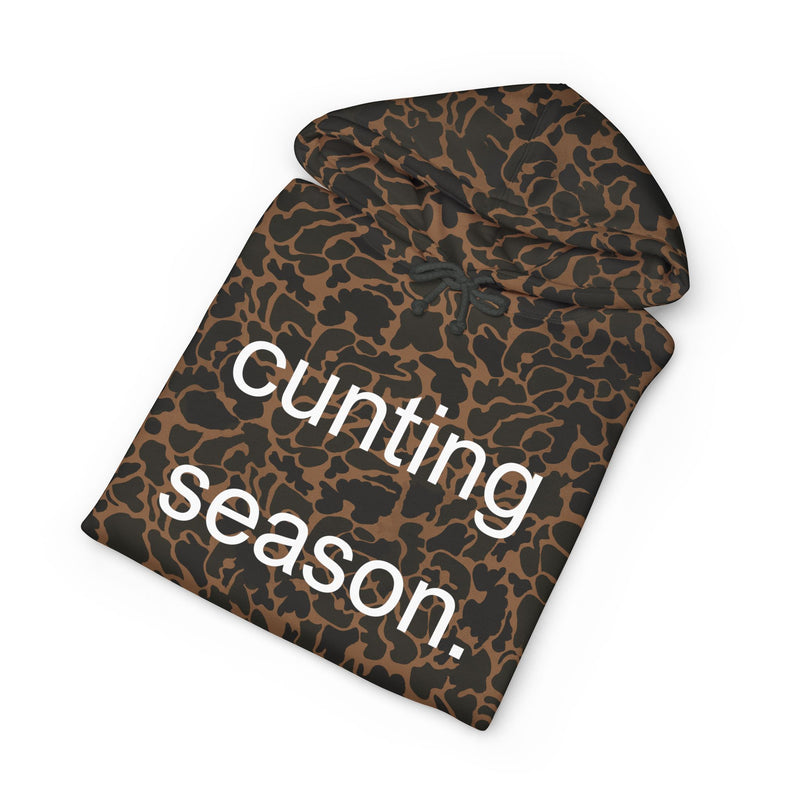 Statement Hoodie "Cunting Season" Minimalist Text Graphic Hooded Sweatshirt