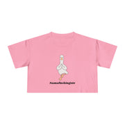Yoga Duck Women's Crop Tee — 'Namafuckingaste' Graphic T-shirt Top