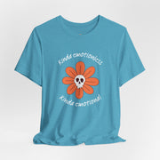 Graphic Tee - Kinda Emotionless Kinda Emotional Floral Skull Mental Health Awareness T-Shirt
