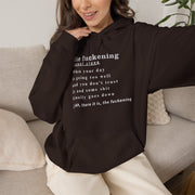 Graphic Hoodie — Minimalist 'the fuckening' Definition Hooded Sweatshirt