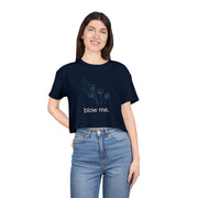 Crop Tee — Dandelion 'blow me.' Graphic T-Shirt Top