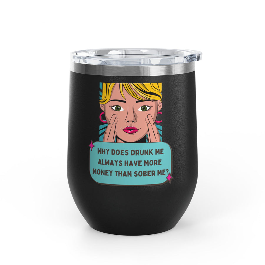 Drunk Me Pop Art Wine Tumbler - Stainless Steel 12oz