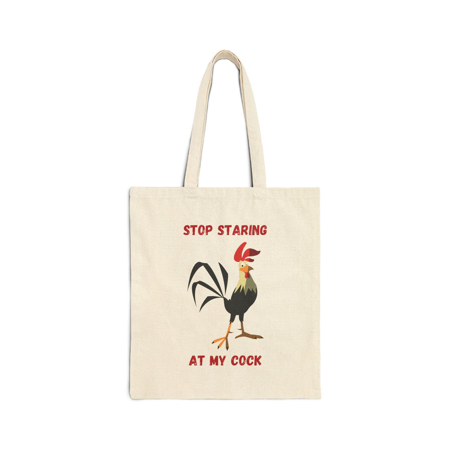 Stop Staring - Cotton Canvas Tote Bag