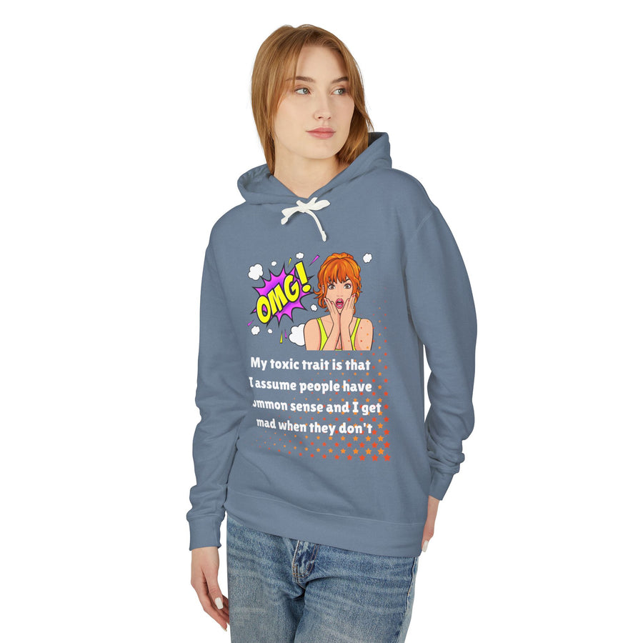 Toxic Trait - Unisex Lightweight Hooded Sweatshirt