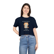 Crop T-Shirt — Sassy Cat "It's Not Just My Face I Really Don't Like You" Graphic Tee