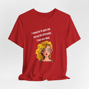 Pop Art Tee – "I Wanna Be 14 Again and Ruin My Life Differently" Retro Graphic T-Shirt