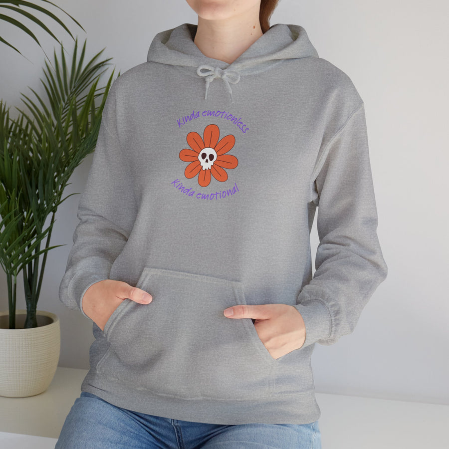 Graphic Hoodie — Kinda Emotionless, Kinda Emotional Hooded Sweatshirt