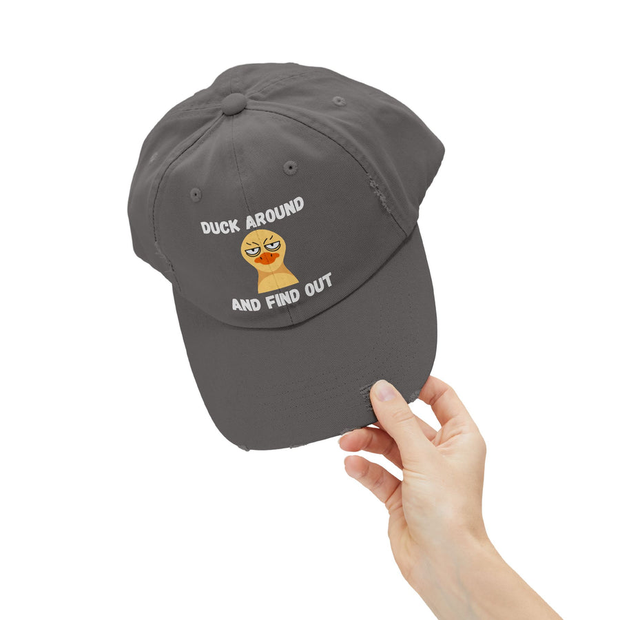Baseball Hat "Duck Around and Find Out" Distressed Cap