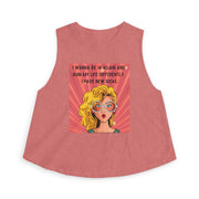 Crop Top — Retro Pop Art Graphic Tee "I Wanna Be 14 Again and Ruin My Life Differently" T-shirt