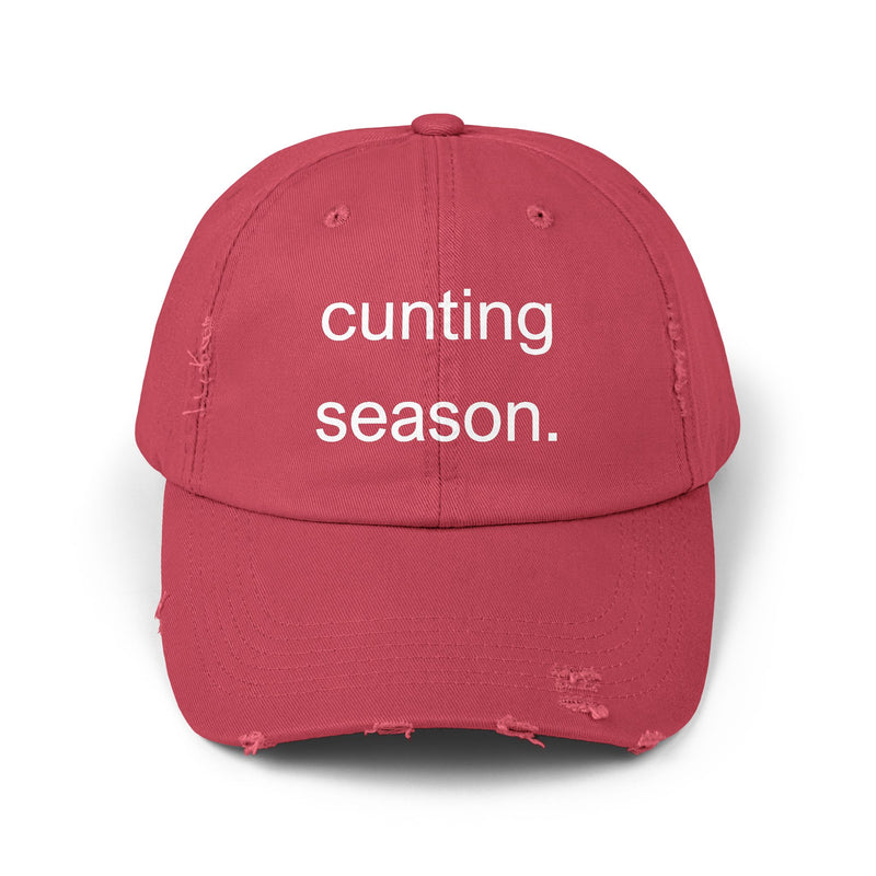 Distressed Hat - "Cunting Season" Sassy Baseball Cap