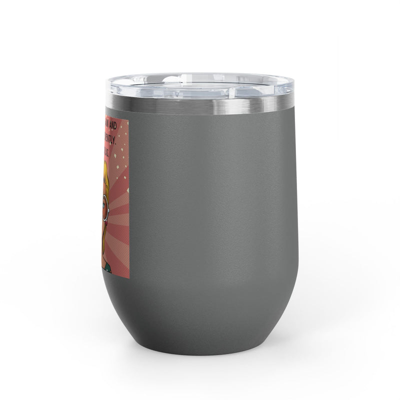 Retro Pop Art "14 Again" Insulated Stainless Steel 12oz Wine Tumbler