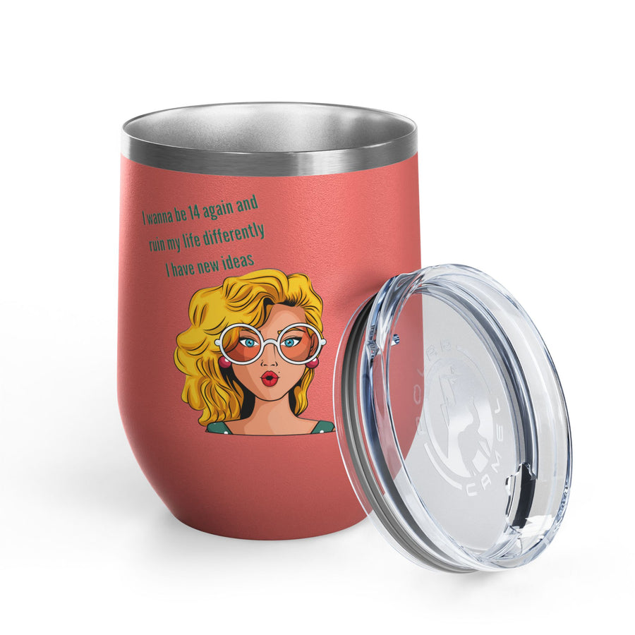 Pop Art Wine Tumbler - 14 Again Stainless Steel 12oz