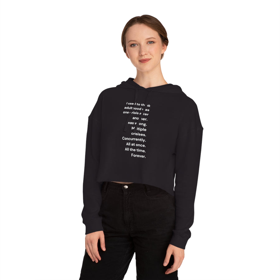 Adulthood - Women’s Cropped Hooded Sweatshirt