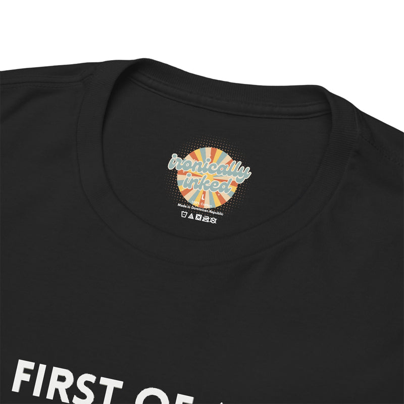 Sassy Cat Graphic Tee — "First of All I Am a Fucking Delight" Black Cat Humor T-Shirt