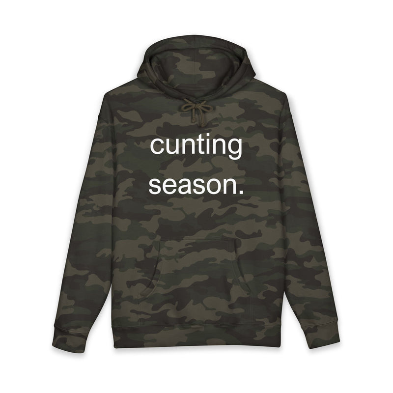 Statement Hoodie "Cunting Season" Minimalist Text Graphic Hooded Sweatshirt