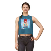 Pop Art Tee 'Teach My Facial Expressions' Women's Crop Top T-shirt